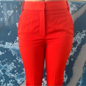 Stella McCartney Vibrant Red Straight Leg Pants